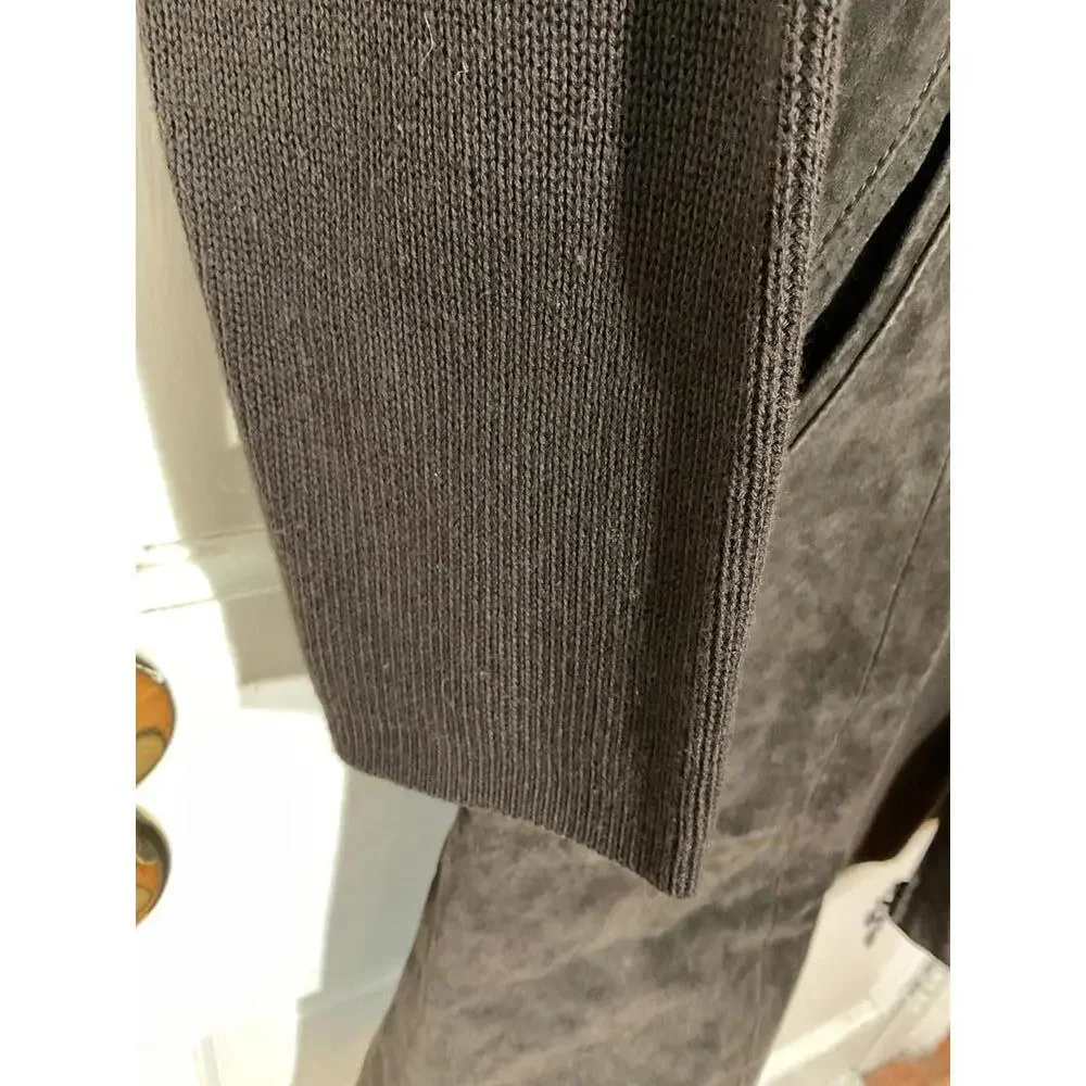Escapade suede Medium Brown knee length jacket - Picture 9 of 10